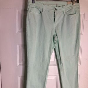 Anne Taylor Loft Sea-foam skinny jeans